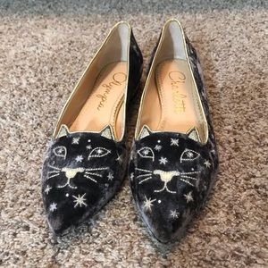 BRAND NEW NEVER WORN Charlotte Olympia Gray Velvet